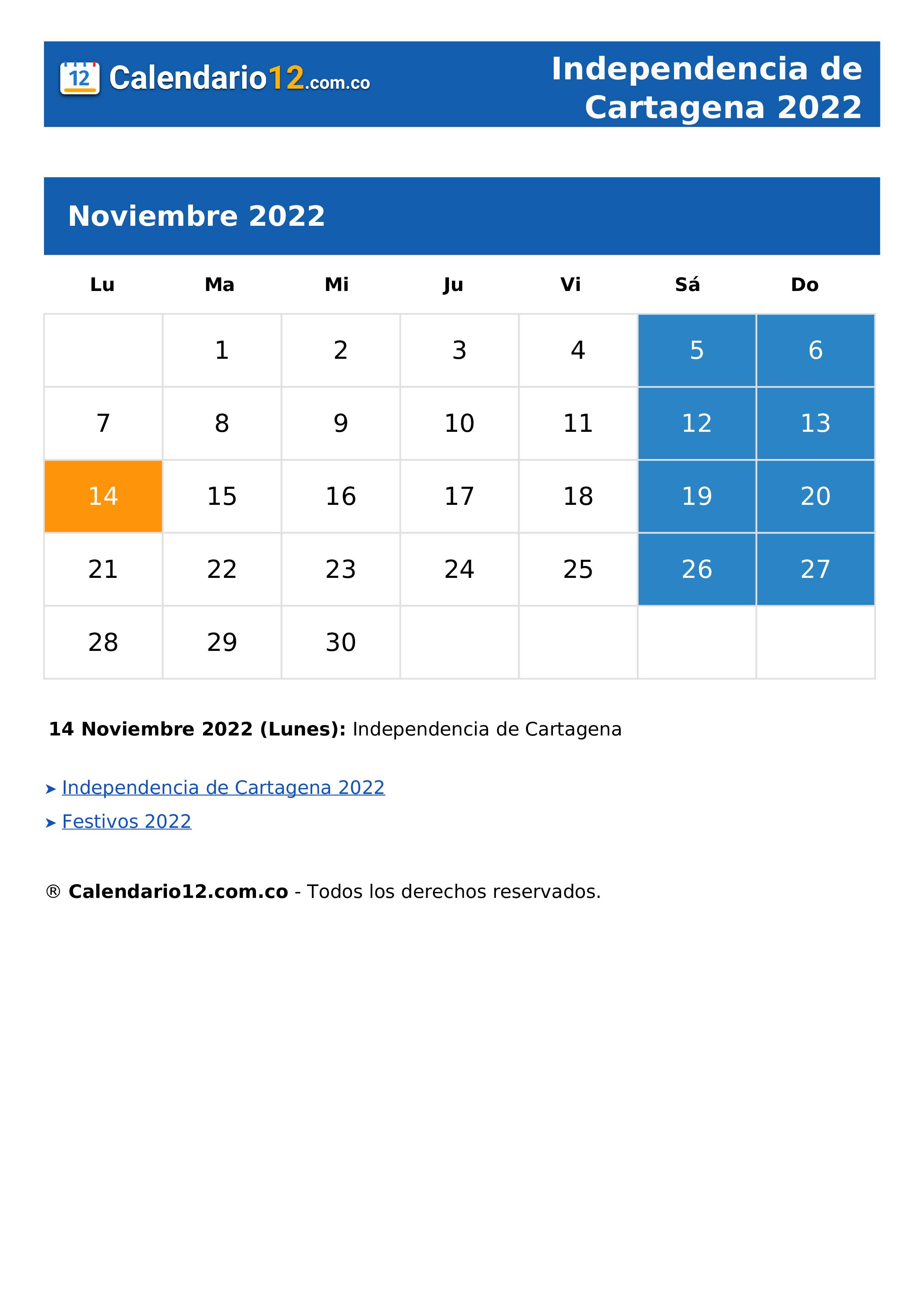Independencia de Cartagena 2022