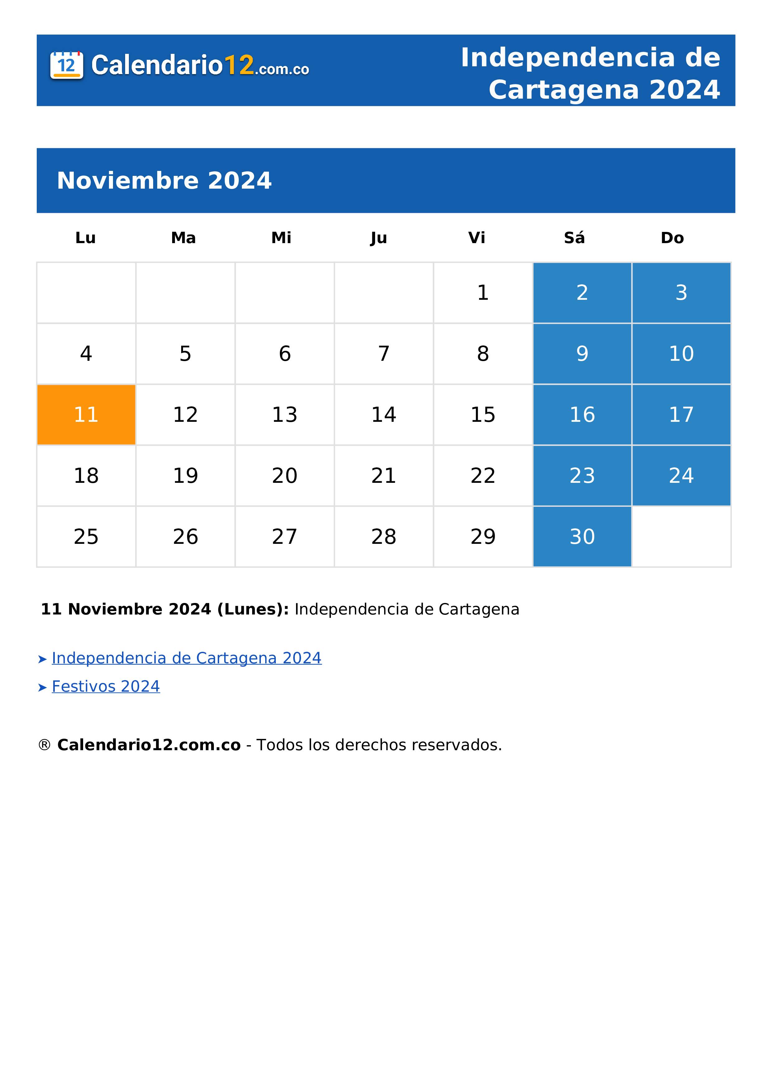 Independencia de Cartagena 2024